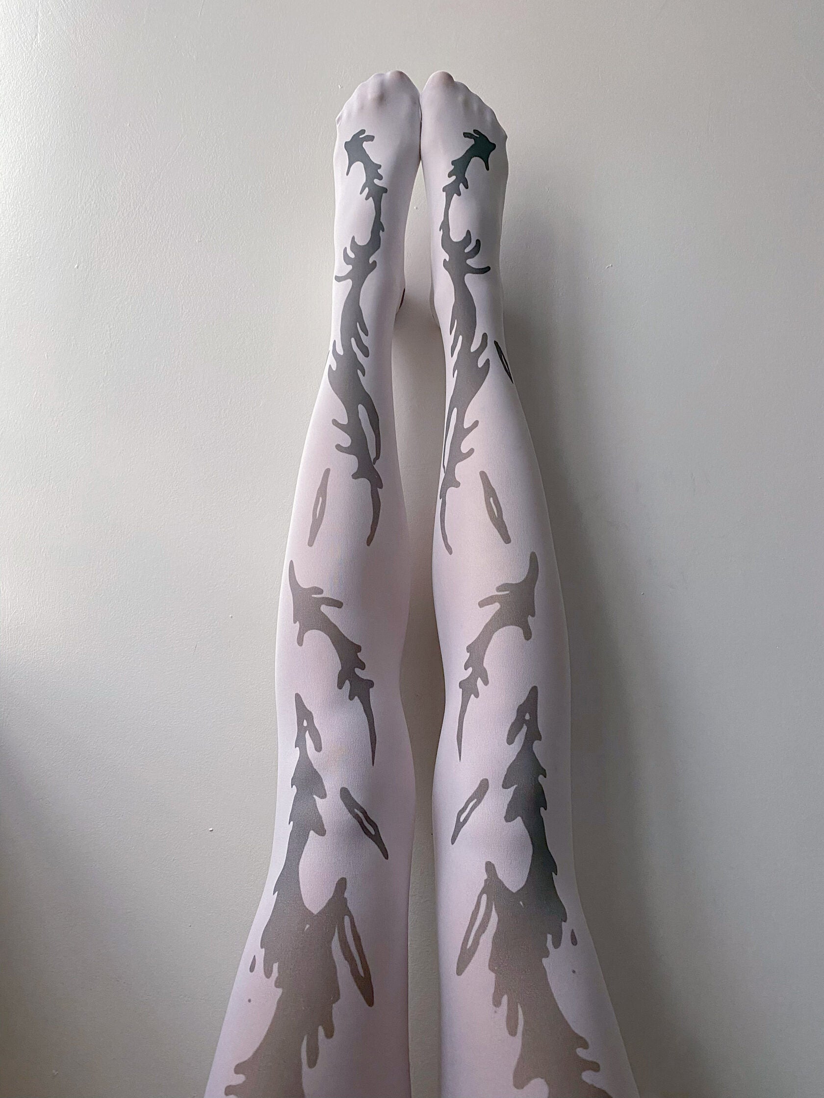 Thistle tights white