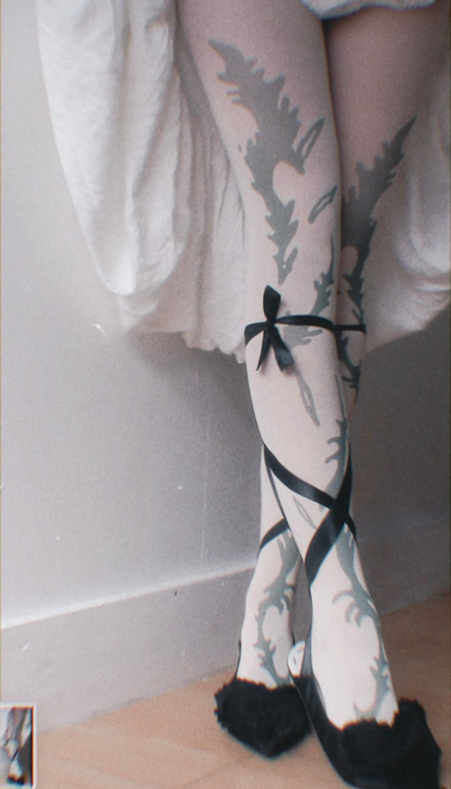 Thistle tights white