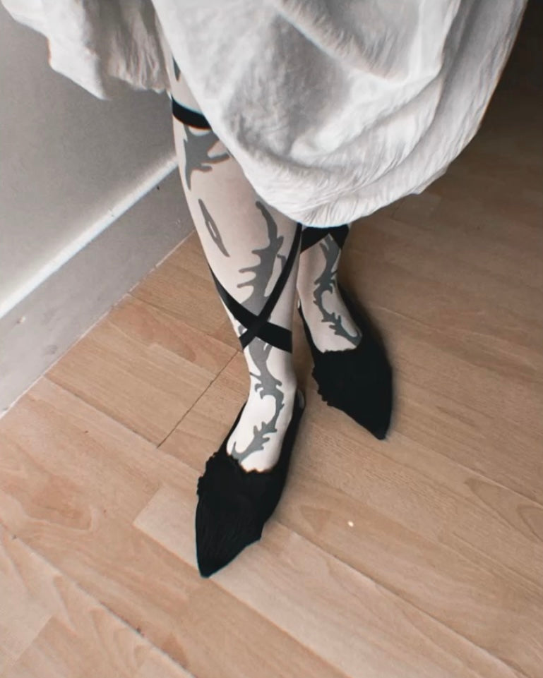 Thistle tights white