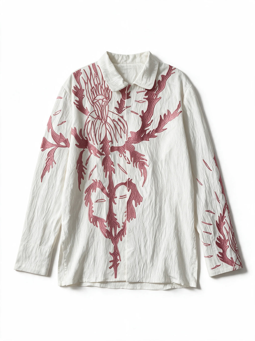 Embroidered Crinkle Shirt
