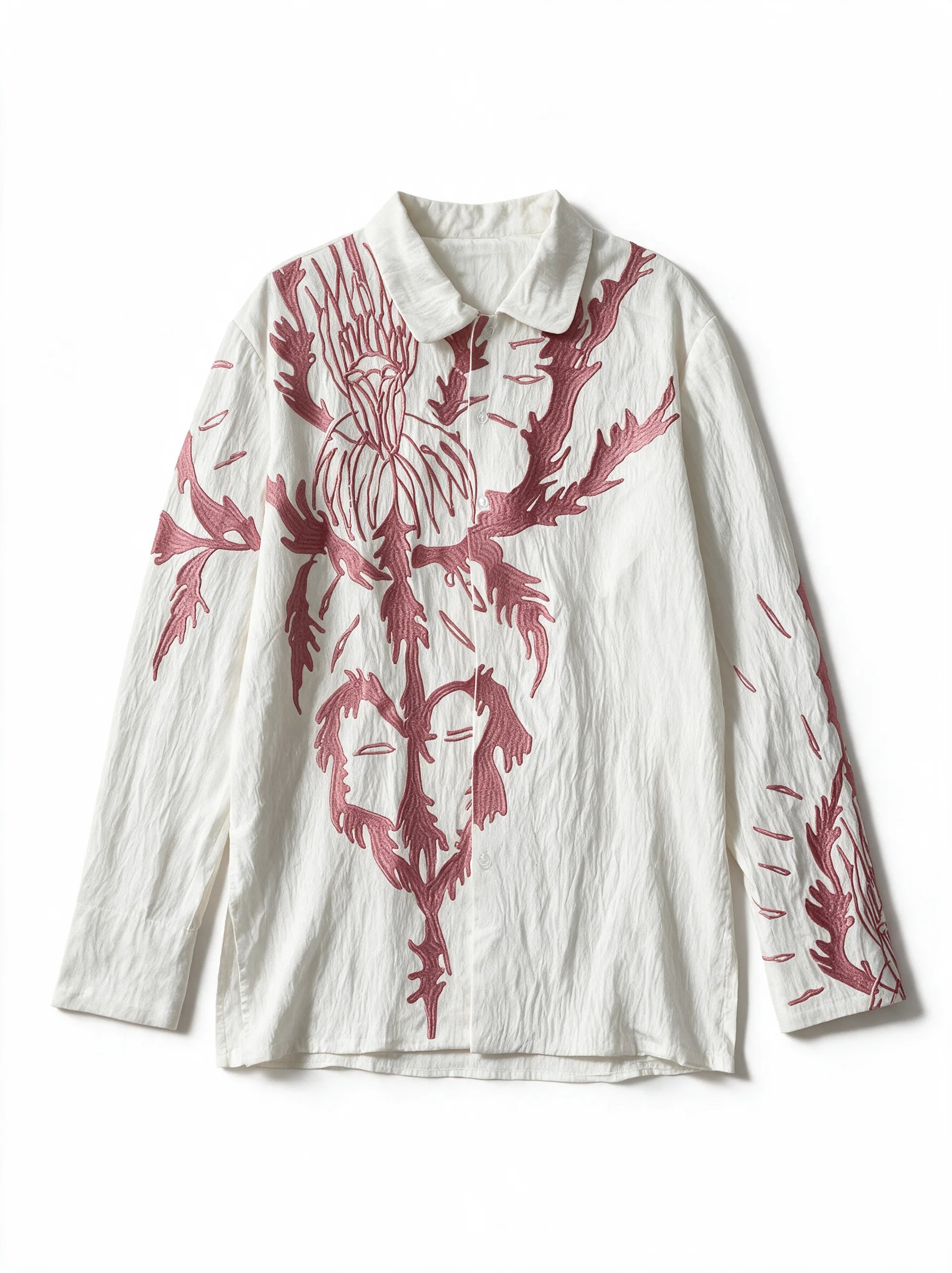 Embroidered Crinkle Shirt